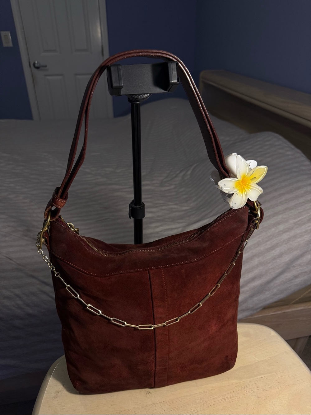 GUC 90s Vintage Coach No. 9324 Legacy Suede Crossbody Messenger Hobo Bag - Wine